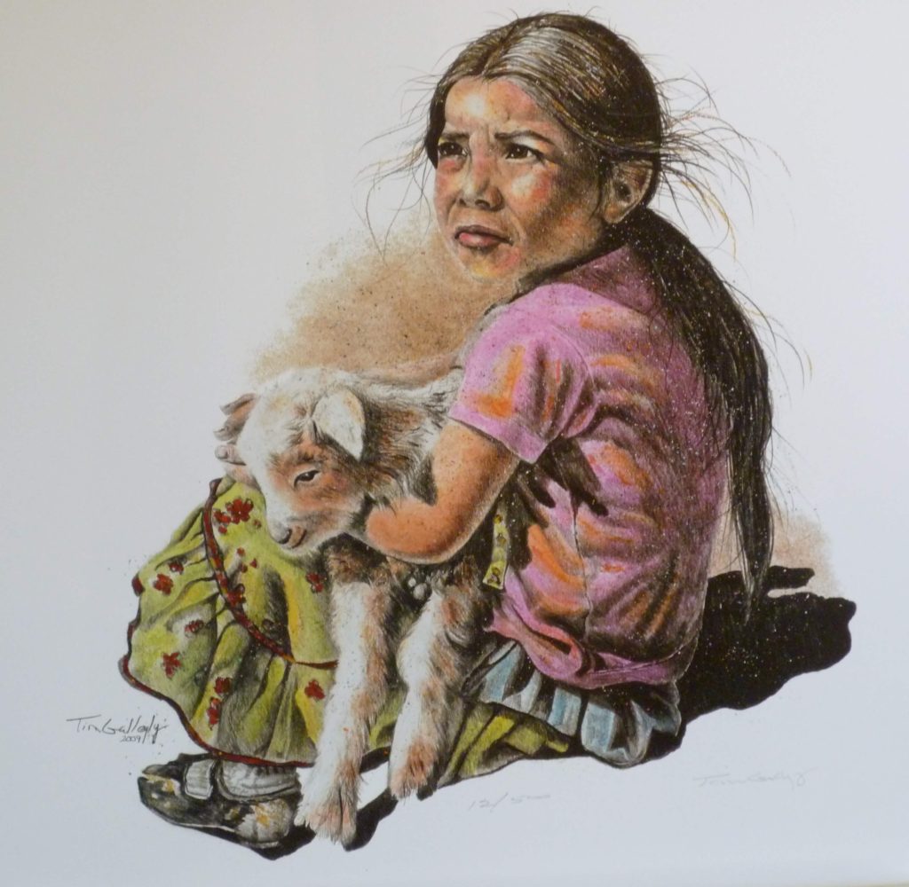 The Lost Sheep<br>SIZE H" X W": 20 x 22<br>Price: $120.00